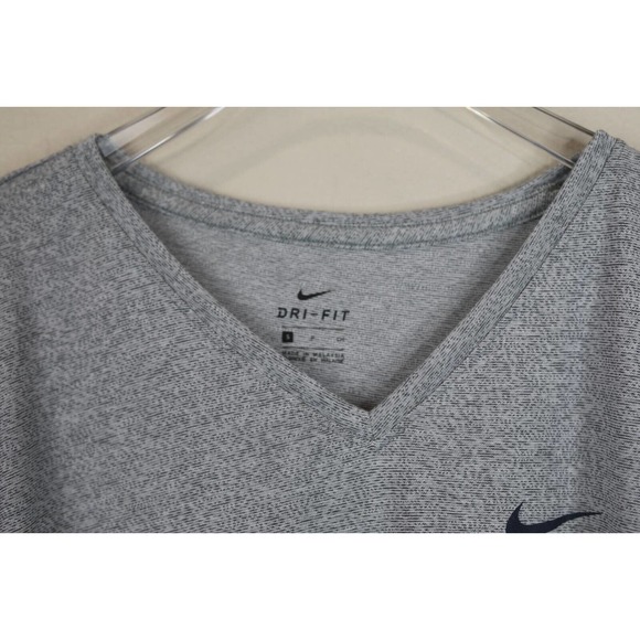 Nike Dri-Fit Womens‎ Short Sleeve V-Neck Printed T-Shirt Small Iowa Fit Gray - Picture 6 of 10